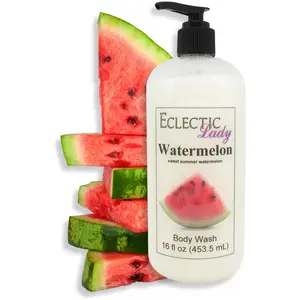 Watermelon Liquid Pearl Body Wash, 3 in 1 Use for Bubble Bath, Hand Soap & Body Wash