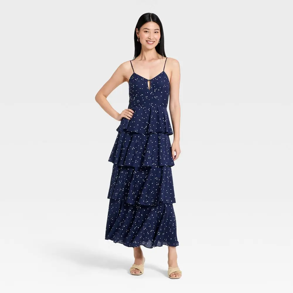 Women's Tiered Ruffle Maxi Dress - A New Day