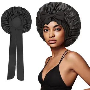 [NEW IN] Silk Bonnet for Sleeping Women Satin Bonnet Hair Bonnet Night Sleep Cap Scarf wrap for Curly Hair with tie Band