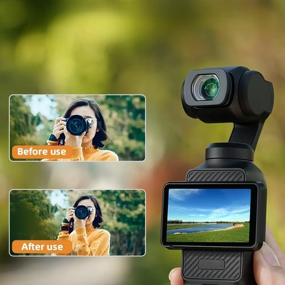 Magnetic Wide-Angle Lens for DJI Osmo Pocket 3, 112° Ultra Wide View, High Definition Low Distortion, Magnetic Quick Install, Lightweight Portable. Camera Lens Filter for Vlog Travel Landscape Shooting, Perfect Pocket 3 Accessory
