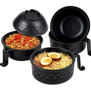 3 Pack Microwave Ramen Bowl Set with Chopsticks and Spoon 1200ml BPA-Free Dishwasher Safe for Instant Noodles College Dorm Home Use Lightweight Portable and Easy to Clean TikTokShopBlackFriday Christmas Gift Set Stock Up Thanksgiving cooking utensils