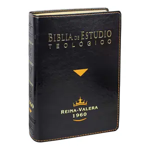 Biblia de Estudio Teológico Reina Valera 1960 Piel Fabricada Negro con Index (Spanish Edition)