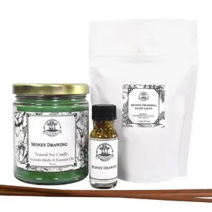 Money Drawing Spell Kit for Cash, Prosperity, Success, Financial Security & Abundance