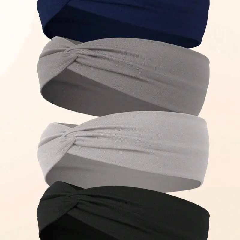 Solid Color Hairbands, High Stretch Hairbands, Elastic Headbands, High Elasticity Headbands, Casual Versatile Hair Accessories for Women & Girls, Minimalist Headwear Suitable for Thick Hair, Knotted Headband, Headbands Women