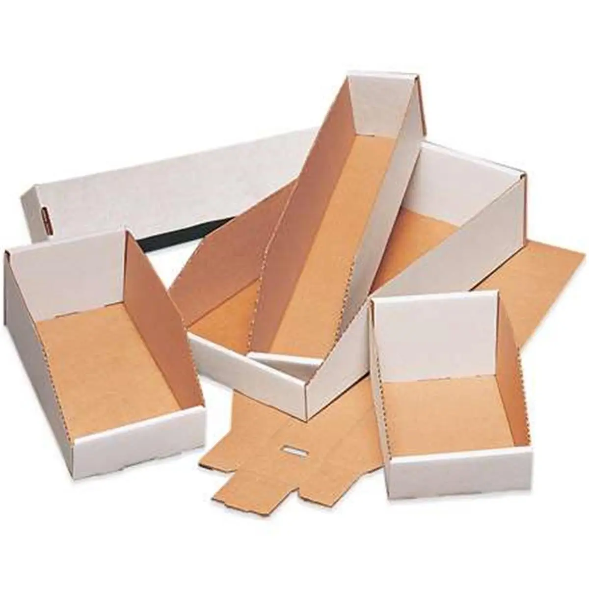 212 MAIN 18x18x4.5" White Bin Boxes, Case of 50, Home Organizer Storage Bins, Pack, One-Piece