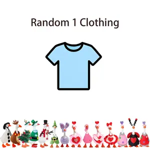 7inch Desk Goose Outfits Mini Desktop Goose Clothes Cute Office Decor Accessories Set Funny Pet Statue Costume Collection for Work Desk Decorate Buy 2 Sets Get 1 Random Free