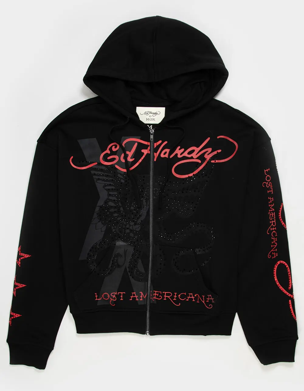 enemy rhinestone crop zip hoodie tree camo - TikTok Shop