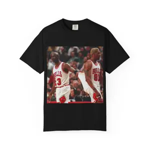 Dennis Rodman & Michael Jordan  Graphic T-Shirt, Retro Basketball Tee, Unisex Casual Wear, Gift for Sports Lovers, Nostalgic Sports Fan Apparel
