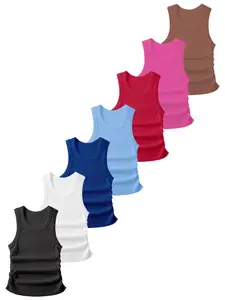 Women's Solid Color Ribbed Sports Tank Top, Breathable Comfortable Sleeveless Top for Yoga Gym Workout, Ladies Sportswear for All Seasons, Activewear, Breathable Workout Tops