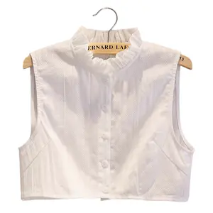 Ladies' Decorative Fakes Collar - Pure Cotton White Lace Stand-Up Collar - Available in M, L, XL & 2XL - Suitable for Coats and Occasions