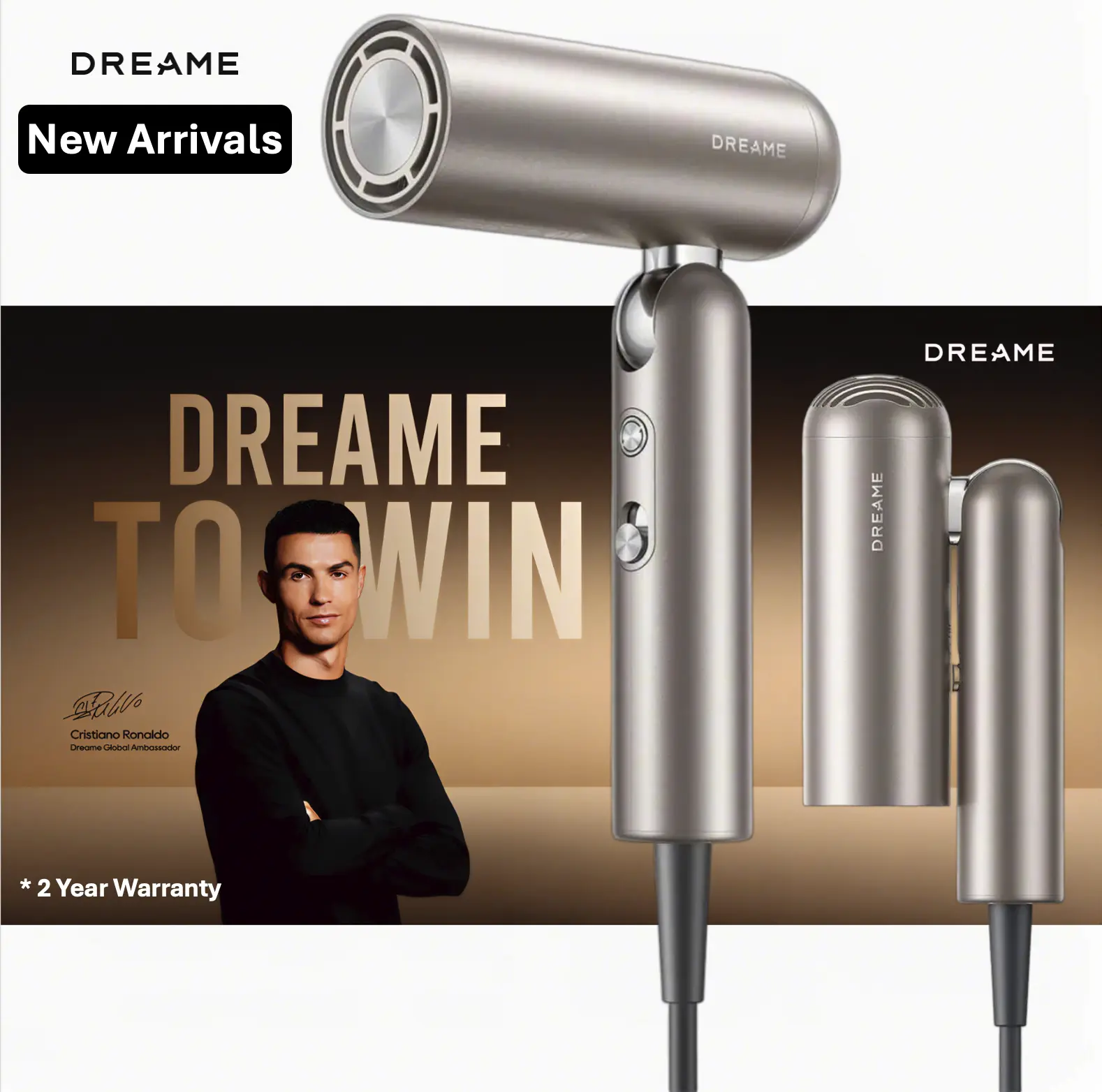 【New Arrivals】DREAME Pocket Pure High-Speed Hair Dryer, Lightweight Foldable Blow Dryer with 110,000 RPM Motor, Ionic Care, 5 Modes, Travel Bag, Quiet Fast Drying for Frizz-Free Hair