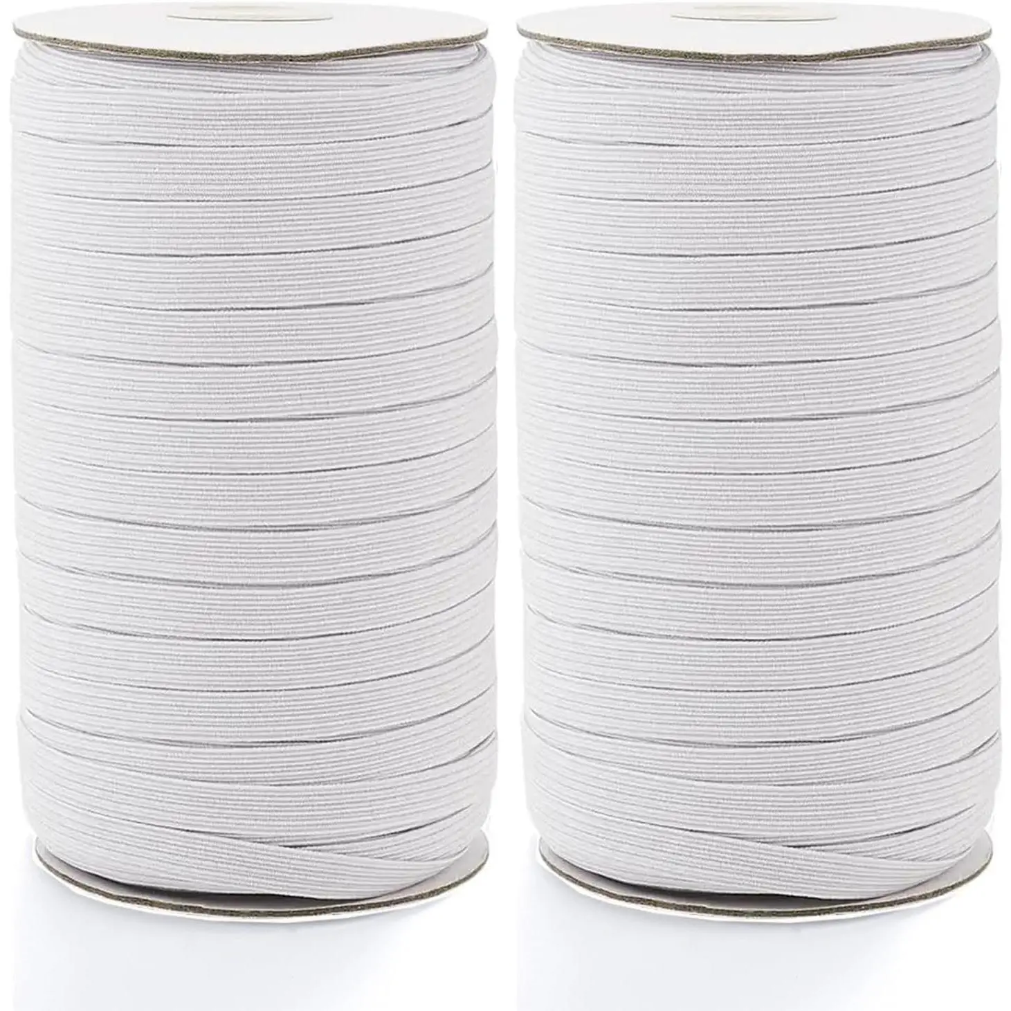 160 Yards Elastic Band 1/4 inch Wide White Elastic Strap High Elastic Cord for Sewing Waistband and Pants , 2 Rolls, 80 Yards/Roll