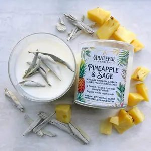 Sage Candles - Decorative with organic sage and Scent for Home Decoration