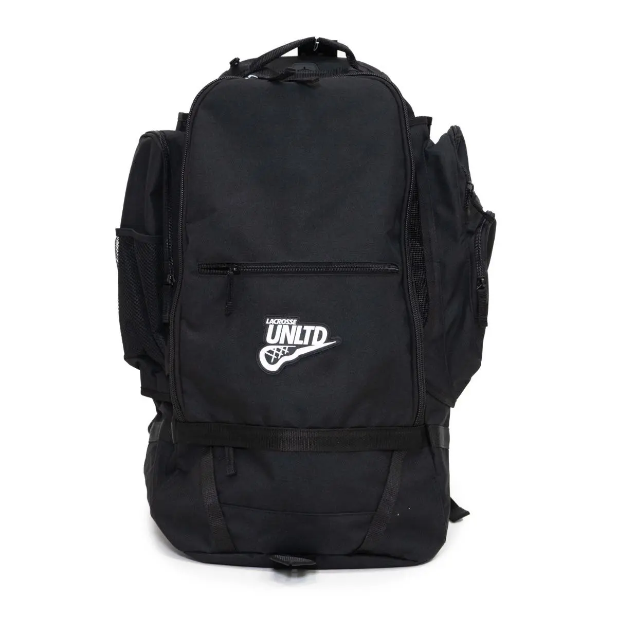 Overtime Black Adult Lacrosse Backpack - Athletic Backpacks for Adults with Adjustable Shoulder Strap, 17.5"H x 13"W x 8"D