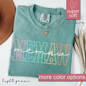 Comfort Colors® Memaw Shirt, Gift For Memaw, Grandma Mothers Day Shirt, Memaw Birthday Shirt