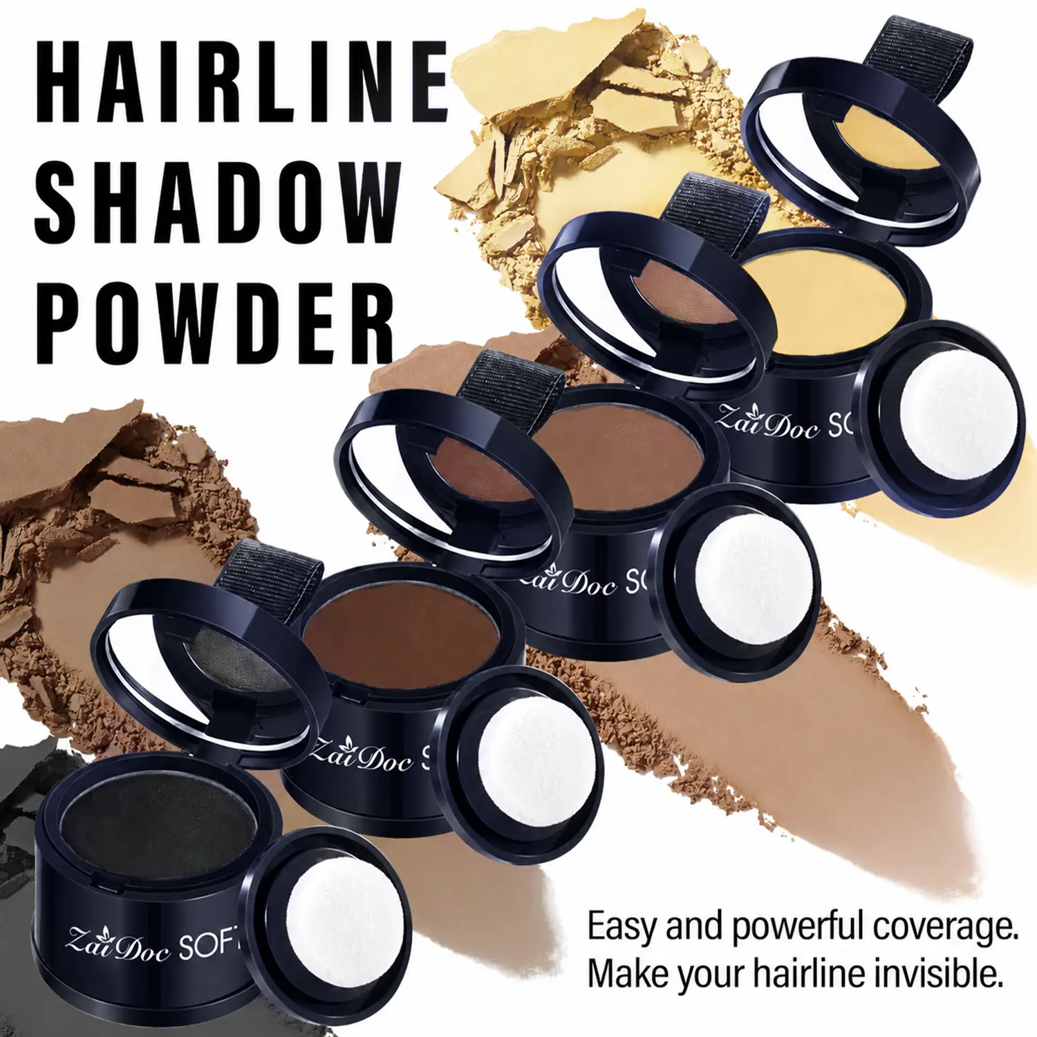 SOFT Hairline Powder - Highlight Brown & Honey Blonde | Thinning Hair & Gray Coverage | Lightweight Natural Look-Buy 1 get 1 free scrub bar