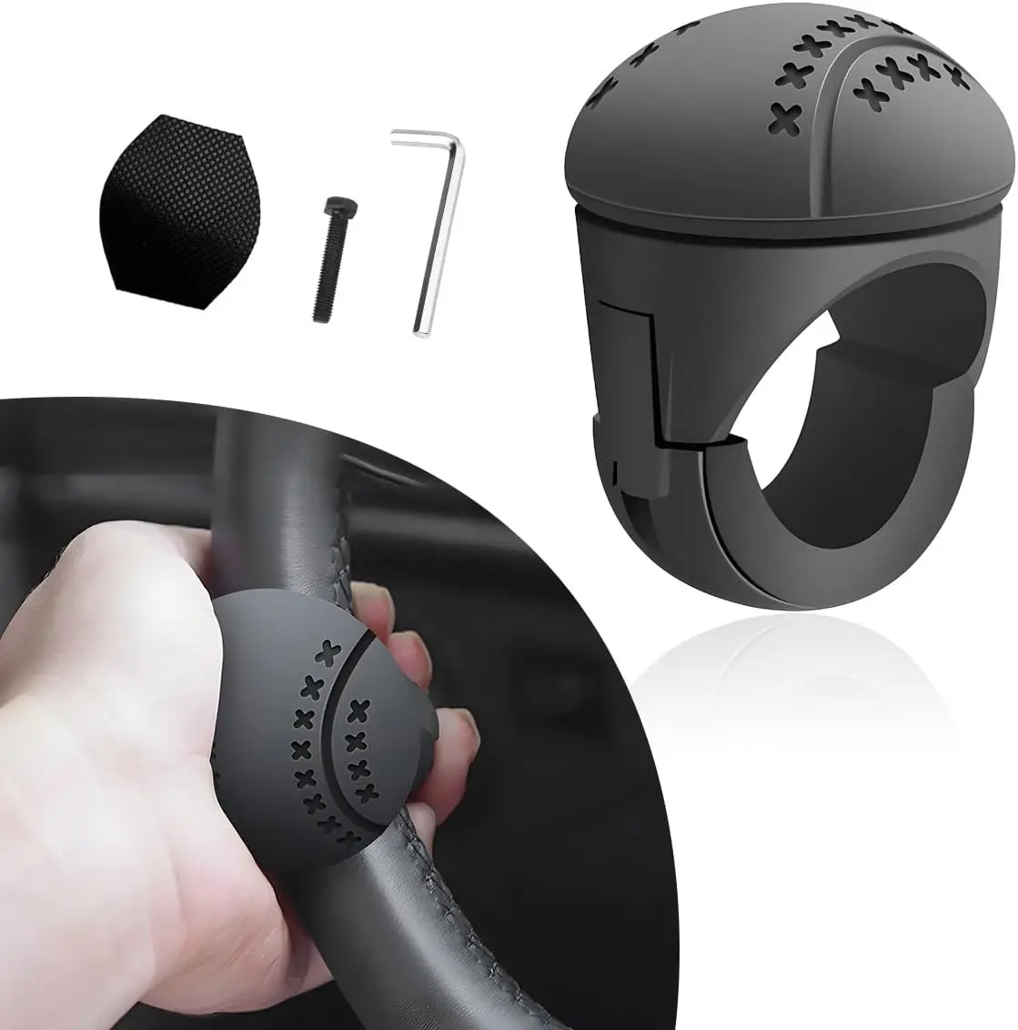 Silicone Steering Wheel Knob, Anti-Slip Boat Steering Wheel Knob, Universal for Cars, Trucks, Boat, Tractors，Car Accessories