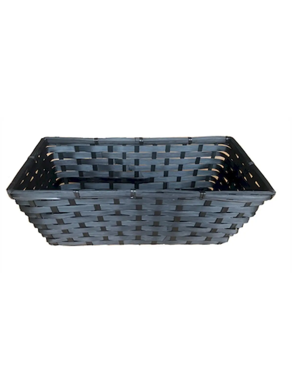 Black Rectangular Bamboo Basket