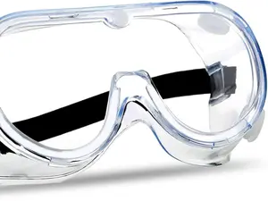 Adjustable Eye Protection Soft Lightweight Eyewear - Anti-Fog Protective Safety Goggles with Clear Lens and Wide-Vision