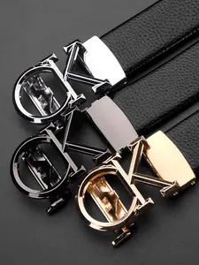 Men's Business Fashion Belt with Automatic Buckle, High-Quality Casual PU Leather Belt, Multifunctional Design, New Style, Men Accessories