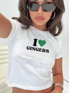 I Love Gingers St Patrick's Day Baby Tee, Y2K St Paddys Top, Dibs On The Ginger, Lucky Girl Redhead Shirt, Kiss Me I'm Irish