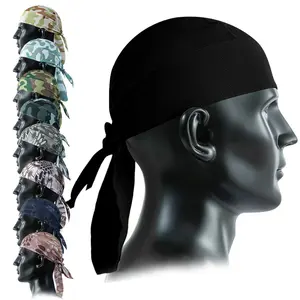Bandanas Skull Caps for Men, Women Skull Cap Helmet Liner Cycling Hat Durags Motorcycle Bandana Sweat Wicking Do Rag Outdoor Sports Hat