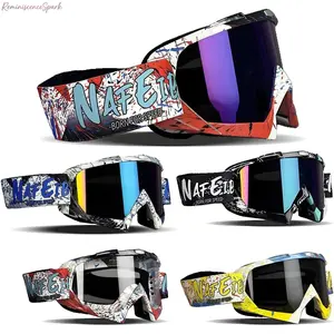 Motocross Goggles for Youth, Kids & Adults - OTG Sports Eyewear, Dustproof, Anti-Fog, UV-Protective for Offroad ATV, Dirt Bike Racing, Outdoor Riding, Adult