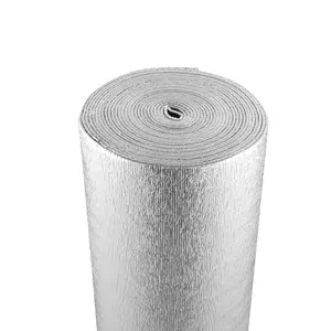 VEVOR Double Reflective Insulation Roll,  Foam Core Radiant Barrier, 5.5mm 48 in x 50 ft, Double-Sided Aluminum Foil EPE Foam Heat Reflective Shield, Thermal Insulation Roll for Window RV Roof