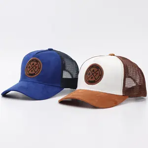 Best-selling patchwork mesh cap, breathable camouflage sun protection visor cap for spring and summer