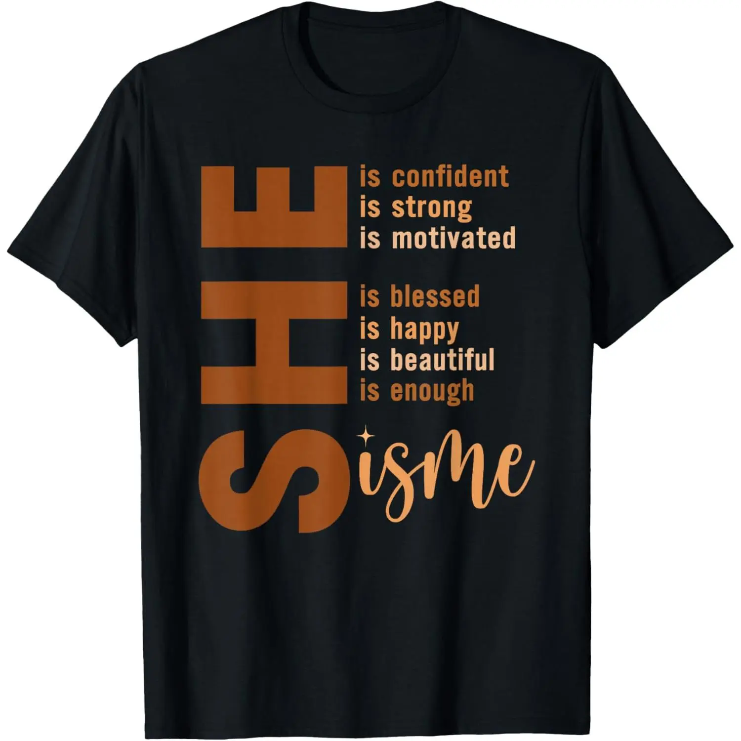 Men's Short-Sleeve T-Shirt, "She Is Me Strong Educated Blessed" Black History Casual Outfits, Soft Comfortable Fabric, Tshirt, Shortsleeve