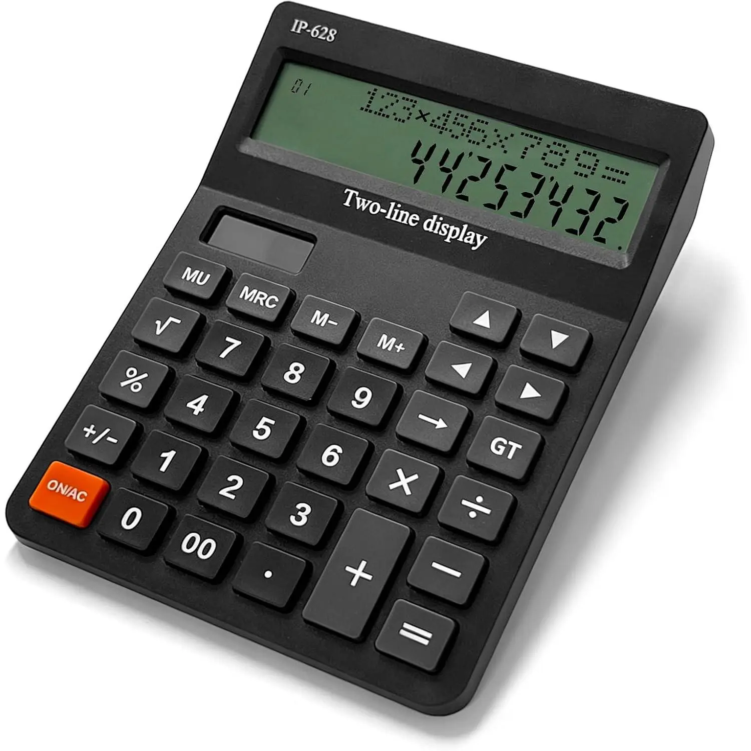 Calculators Desktop, Desk Calculator with Large 2 Line Display,  Calculator with Big Button, 4 Function Calculator for Business, Students, Office Supplies (Black)