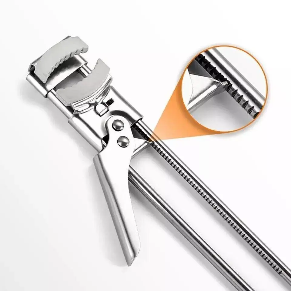 Adjustable Stainless Steel Jar Opener - Easy-Grip Can & Bottle Lid Remover, Ergonomic Design for Effortless Opening, Portable Kitchen Tool