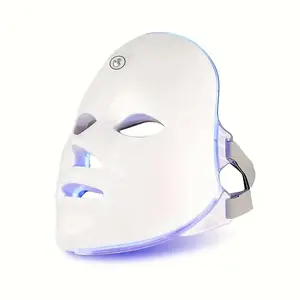 7 Color LED Light Facial Mask, USB Rechargeable Facial Skin Care Mask, Professional Facial Beauty Instrument for Women & Girls