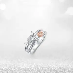 Retro Bull Head Ring Women's Fashion Jewelry Y2K Aesthetic Bold Statement Ring with Rose Gold Accents