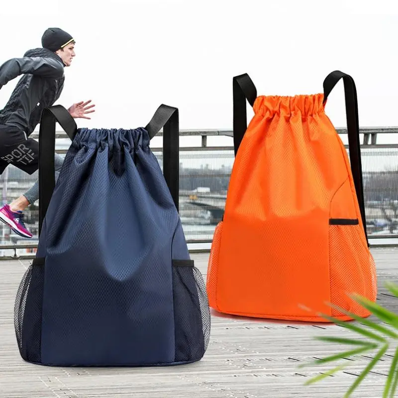 Drawstring Backpack, 1 Count Large Capacity Sports Storage Bag, Outdoor Active Running Sports Bag, Waterproof Backpack for Men & Women, Football Accessories