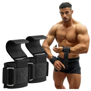 High-Quality Steel Hook Lifting Straps with Thickened Wrist Support, Adjustable Velcro, Non-Slip Grip, Ideal for Weightlifting, Pull-Ups, Deadlifts, and Cross-Training Gym Equipment Fitness Gear