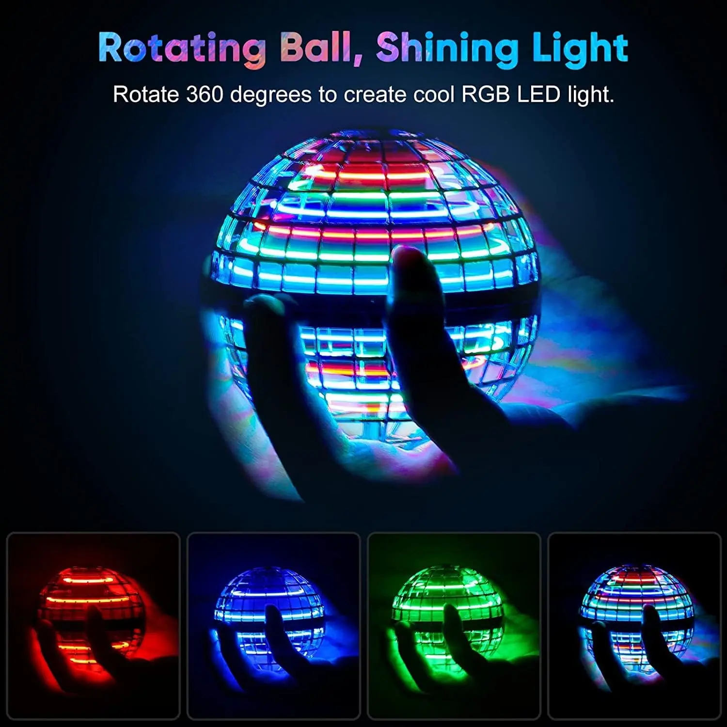 2026 Upgraded  Flying Orb Ball - Rechargeable Smart Ball, Dazzling Lights, Magic Hover Spinner, Cool Boomerang Drone, Floating Cosmic Globe, Stress Relief Fidget Toy for 6-10 Year Old Kids Gifts : Toys & Games, Stress Relief Fidget Toys Gravity Ball