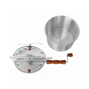 212 MAIN Original Whirley Popcorn Maker Machine - Metal, Compact, Hand-Assembled Specialty Kitchen Appliance