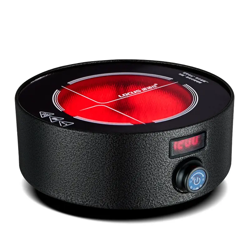 Eco-Friendly Far-Infrared Light Wave Mini Electric Ceramic Stove - 20x20cm Compact Modern Heat-Resistant Materials Stove with Indoor Use, Steady Temperature Control, Simple Operation for Fast Boiling, Daily Home Kung Fu Tea Making, Adjustable, Energy Effi