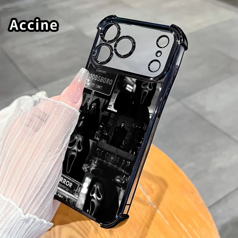 Scream Nights Pattern Phone Case Compatible with iPhone 17 Pro Max 16 15 Plus Air 14 13 12 11 E Featuring Strengthened Four Corners Soft Back for Drop Protection