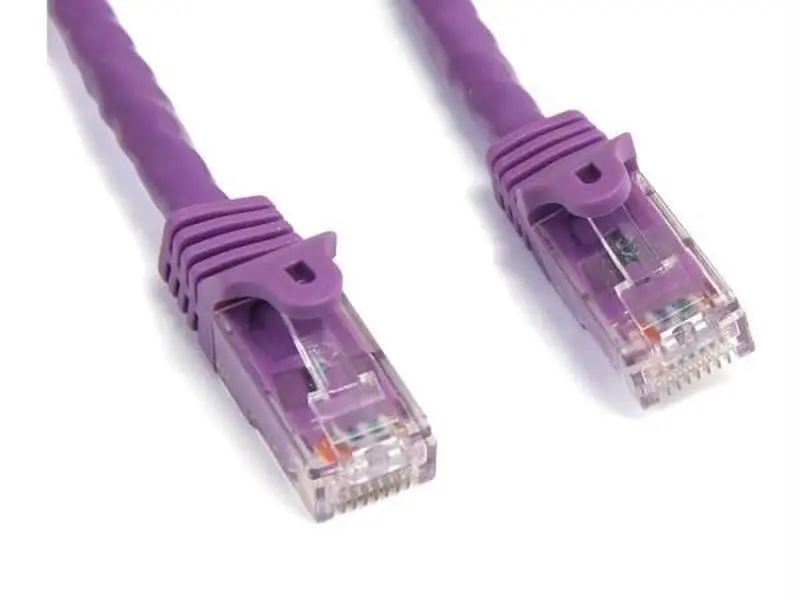 StarTech N6Patch15Pl 15ft Purple Snagless Cat6 Ethernet Cable - 24 Gauge Copper Wire, ROHS Compliant, TIA/EIA-568-B.1-2001 T568B Certified for High-Speed Data Transfer, 15 Feet