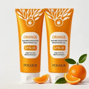 Orange Exfoliating Gel, Moisturizer Face Body Scrub Gel,Halloween gift,Deep Cleansing Moisturizing Facial Exfoliator,Natural Orange Peeling Gel Face Scrub