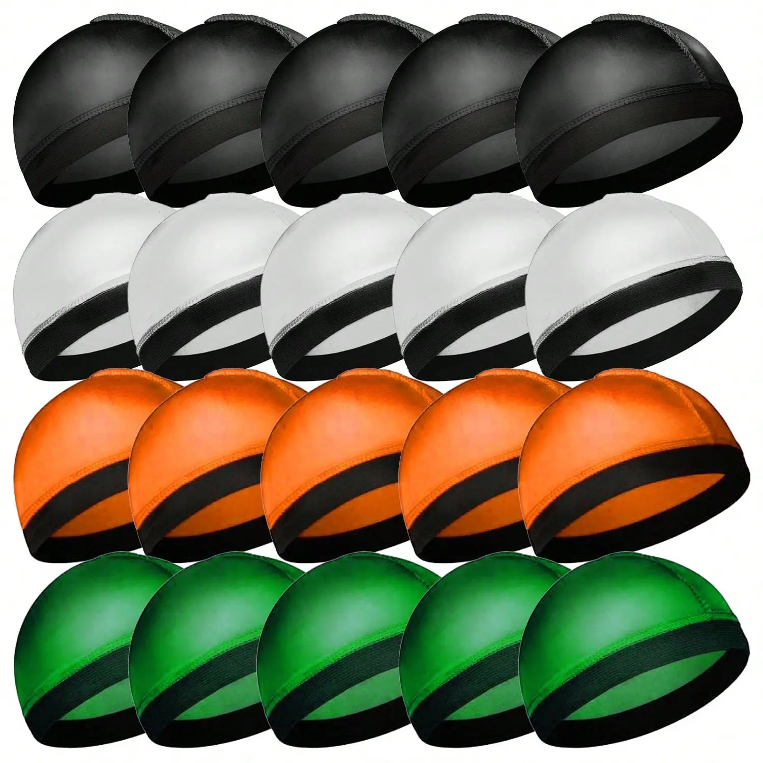 Pack of 20, Silky Headgear, Silky Breathable Bottom Headgear, Elastic Edge Elastic Round Cap