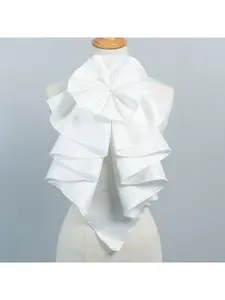 Cross-border French spring new style Korean version women's shirt ruffled collar professional commuting women's white shirt outerwear false collar Lady Womenswear