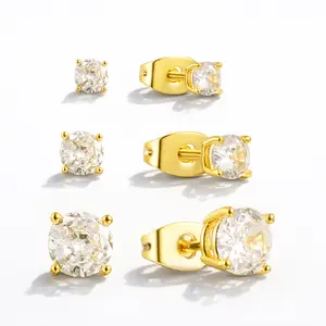 EVRY JEWELS Gold or Silver Plated Women's Hypoallergenic Ice Ice Baby Earrings