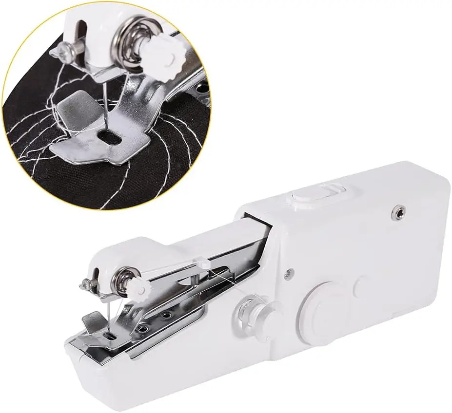 Portable Electric Handheld Pocket-Sized Sewing Machine, Professional Mini Quick-Stitch Tool for Beginners, Ideal for DIY Fabric & Curtain Projects, Pocket-Sized Sewing Machines