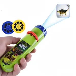 Dinosaur Projector Flashlight Story Machine Educational Bedtime Toy, Visual Learning Tools, with Cartoon Pictures for Kids Requires 2xAA Batteries Xmas Gift