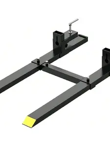 43" Heavy Duty Clamp-On Pallet Forks - 2000 Lbs Load Capacity, Coated Welded Steel, Easy Installation, 30" Fork Length, 3.7" Fork Width