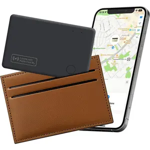 Wallet tracker card rechargeable thin wallet finder works with apple find my ios only item finder for wallet luggage tags passports