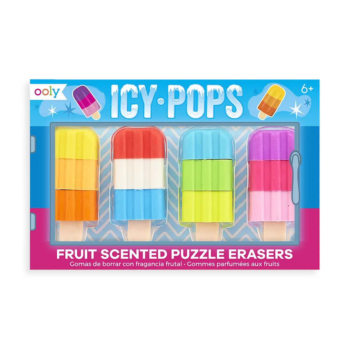 Icy Pops Scented Puzzle Erasers - Set of 4 Icy Pops Scented Puzzle Erasers - Set of 4